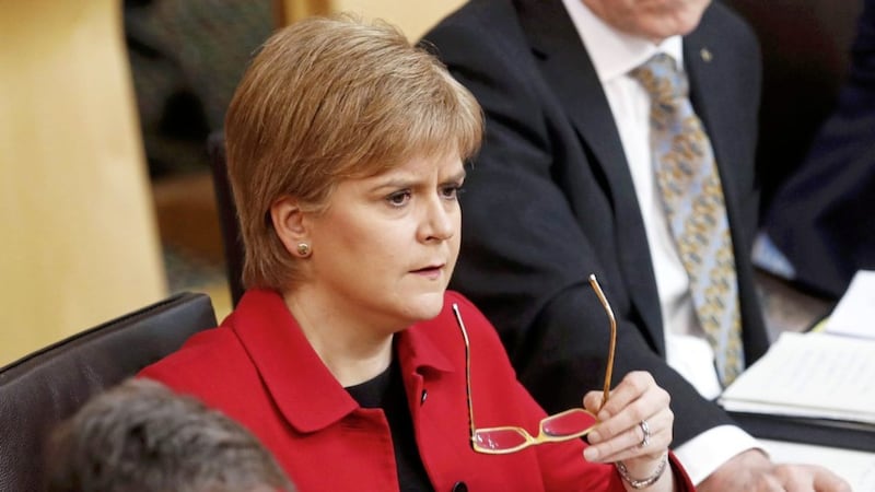 First minister Nicola Sturgeon at the debate on a second referendum on independence in Holyrood. Picture by Russell Cheyne, Press Association 