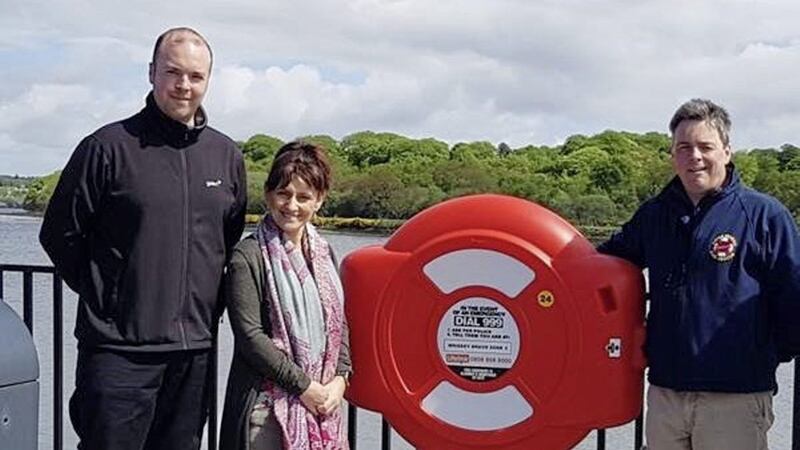 RIVER SAFETY:Niall Doran of Derry&#39;s City Centre Initiative, Sandra Holden (Derry &amp; Strabane PCSP) and Stephen Twells of Foyle Search and Rescue helped develop a new lifebelt system on the Rivers Foyle and Mourne. 
