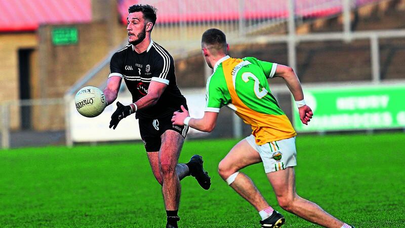 James McClean made an impact at both ends of the pitch in Kilcoo&rsquo;s Ulster Club SFC quarter-final win over Glenswilly. Picture by Philip Walsh