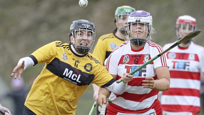 Caoimhe Higgins was among the goals for Ballerin when they overcame East Belfast in the semi-final last week Picture: Margaret McLaughlin. 