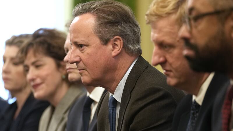 Foreign Secretary Lord David Cameron during a meeting of the new-look Cabinet (Kin Cheung/PA)