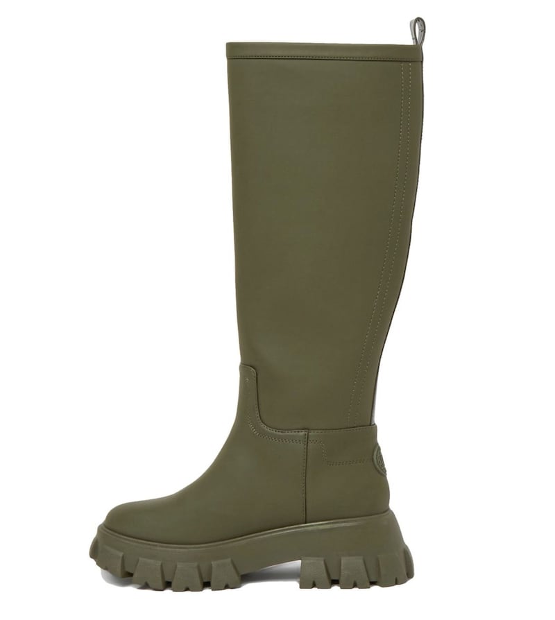 River Island Khaki Knee High Boots, &pound;60, available from River Island