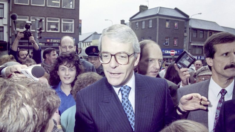 British Prime Minister John Major in Dungannon, Co Tyrone, in 1994. Picture from Pacemaker 