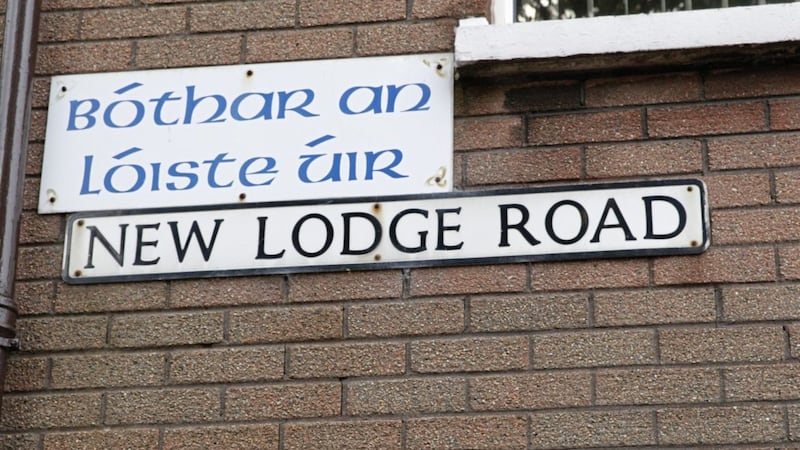 English and Irish road street signs in north Belfast. Picture by Bill Smyth 