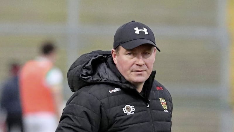 After last weekend&#39;s controversy, James McCartan has agreed to continue his role as Down manager - with the Mournemen facing Monaghan in the Ulster Championship on April 30. Picture by Philip Walsh 
