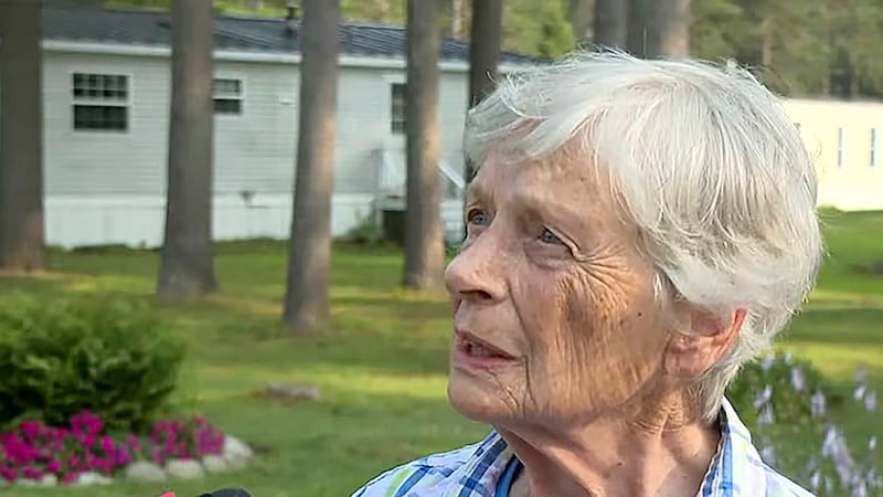 Marjorie Perkins fought off the intruder but went on to give him food and drink (News Center Maine via AP)