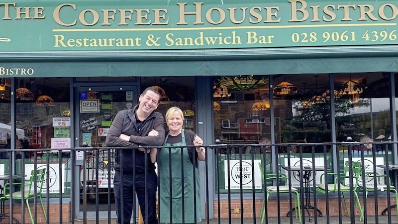 Mary and Jim McIlwaine have been running The Coffee House Bistro on the Andersonstown Road in west Belfast for 20 years 