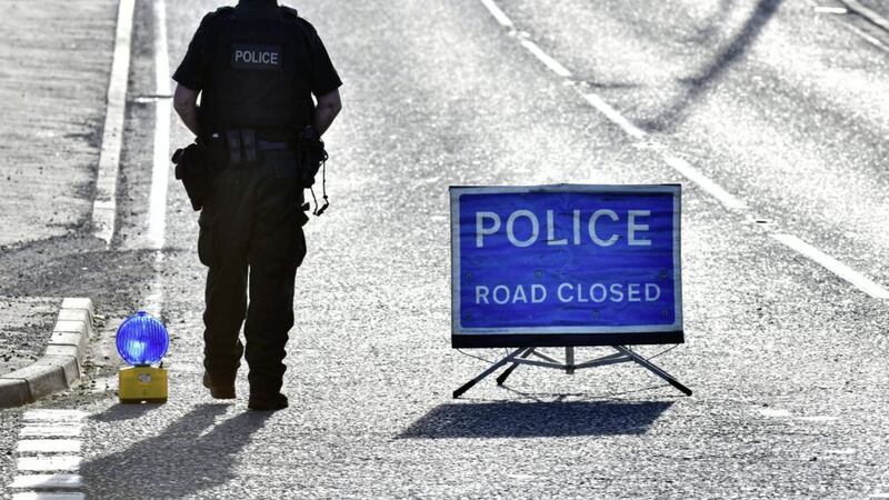 Police and ATO at the scene of a security alert in Castlewellan 