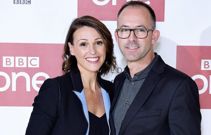 Suranne Jones and her husband Laurence Akers 