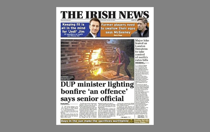 How The Irish News revealed that a senior environment official branded Paul Givan&#39;s lighting of a bonfire an &quot;offence&quot; 