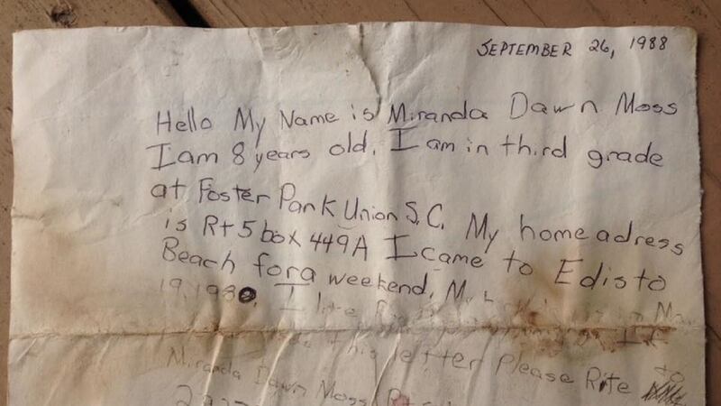 Miranda Chavez was eight when she sent the letter.