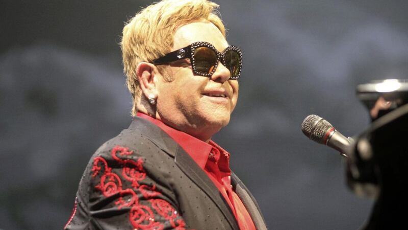 Elton John on stage at the SSE Arena in Belfast. Picture by Matt Bohill 