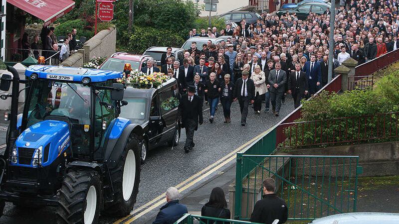 The funeral of Eoin Farrell took place in Rostrevor today