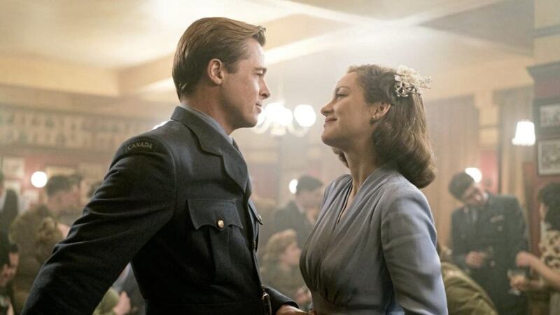 Brad Pitt and Marion Cotillard in Allied 