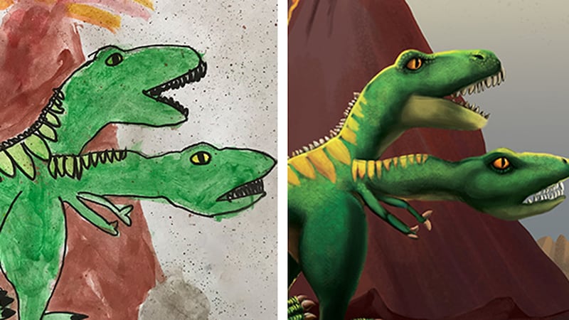 They may exist in kids’ imaginations but these dinos look so real.