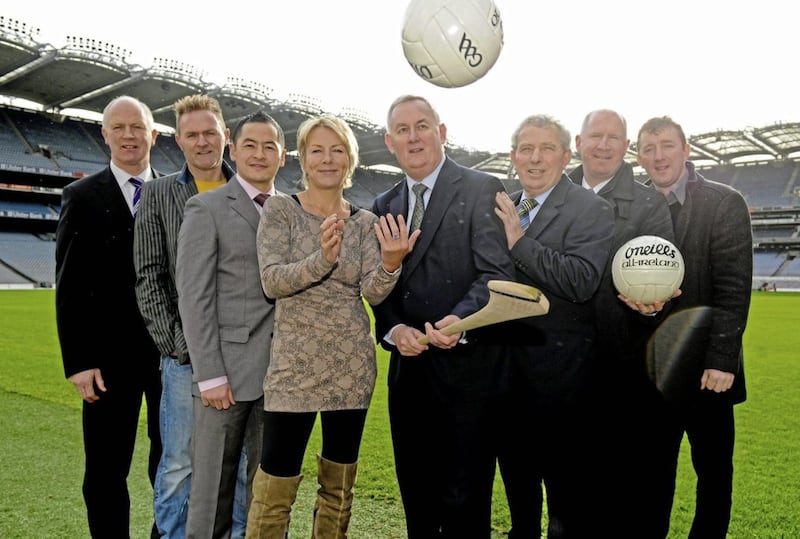 Former Meath defender Robbie O&#39;Malley (second from right) was a tough nut to crack on the football field, with his reading of the game causing Mickey Linden problems 