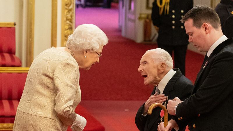 Harry Billinge said the Queen was ‘very kind’ during the ceremony to honour his fundraising work.