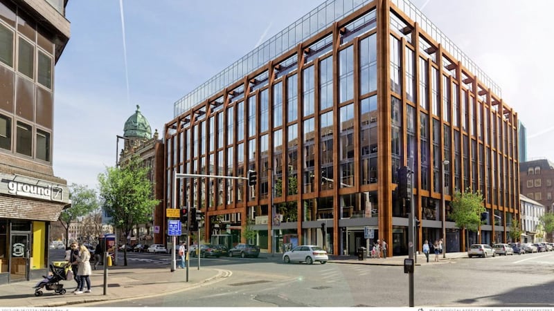 A digital render of how the completed Merchant Square project will look 