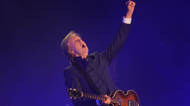 The ex-Beatle had warmed up with a gig in nearby Frome on Friday.