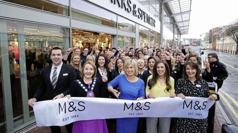 M&amp;S colleagues open the new M&amp;S Newry alongside councillor Ro&iacute;s&iacute;n Mulgrew, chairperson of Newry, Mourne and Down Council 