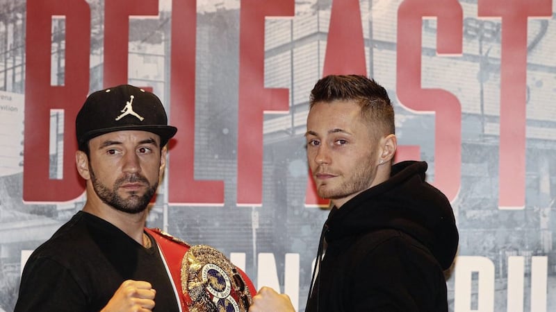 Lee Haskins and Ryan Burnett will fight it out in the SSE Arena for Haskins&#39;s IBF World bantamweight title Picture by Matt Bohill 