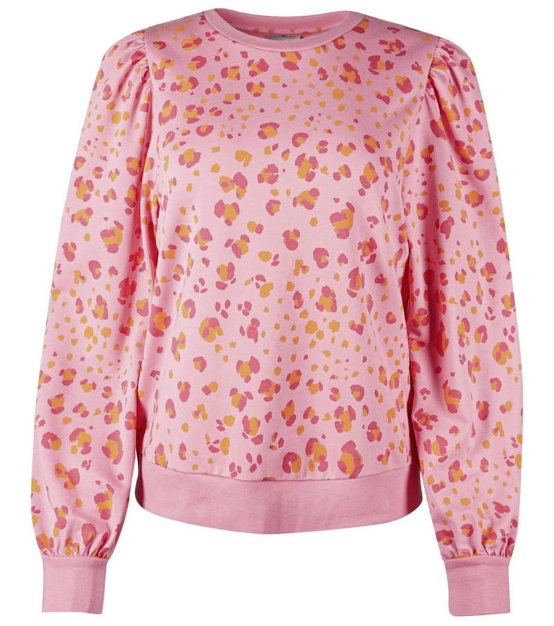 Oliver Bonas Animal Print Pink Sweatshirt, &pound;39.50, available from Oliver Bonas 