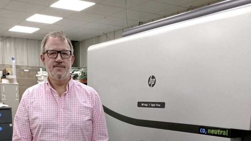 Northside Graphics director Gary White with the new HP printer 