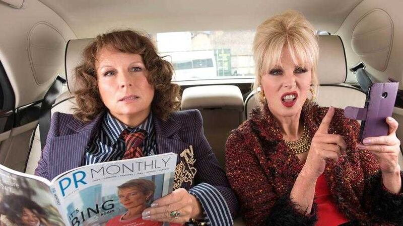 Eddy and Patsy slumming it as usual in the big-screen version of Ab Fab 