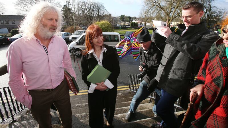 Mick Wallace and Clare Daly at a court appearance in February. Picture by Niall Carson, PA Wire