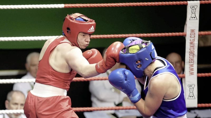 Amy Broadhurst came out the wrong side of a split decision in last month&#39;s Irish final against Grainne Walsh, but has bounced back impressively in Bulgaria. Picture by Hugh Russell 