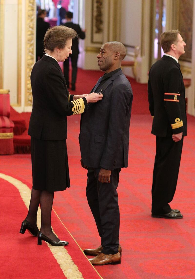 Andrew Roachford is made an MBE by the Princess Royal