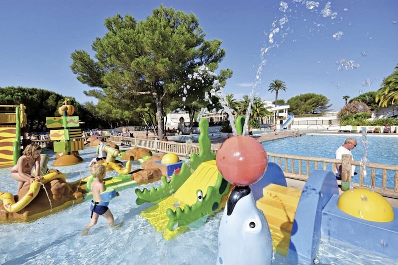 The &#39;sprayground&#39; at La Baume &ndash; there are four beautiful outside pools, two inside pools, three slides and this toddlers&#39; water play park 