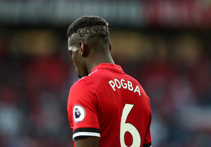 Manchester United's Paul Pogba during the Premier League match at Old Trafford