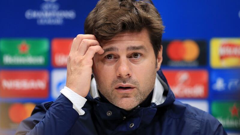 Spurs manager Mauricio Pochettino during Tuesday's press conference at Tottenham Training Centre, London<br />Picture by PA