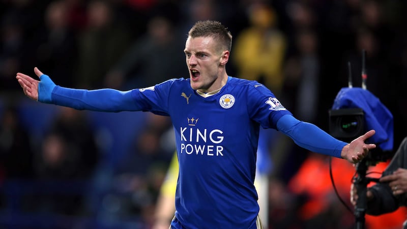 Arsenal are chasing Leicester's Jamie Vardy&nbsp;