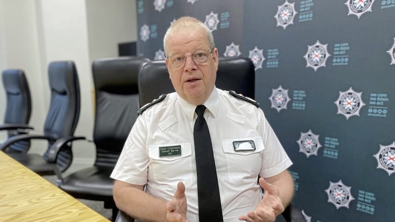 Crippling levels of sick leave are just one of the problems facing Chief Constable Simon Byrne and the PSNI. Picture by Jonathan McCambridge/PA Wire 