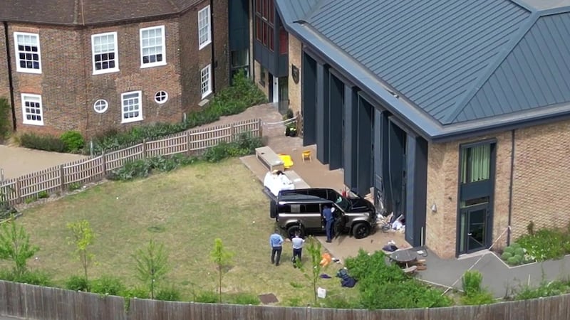 A Land Rover Defender collided with the school building on July 6 last year