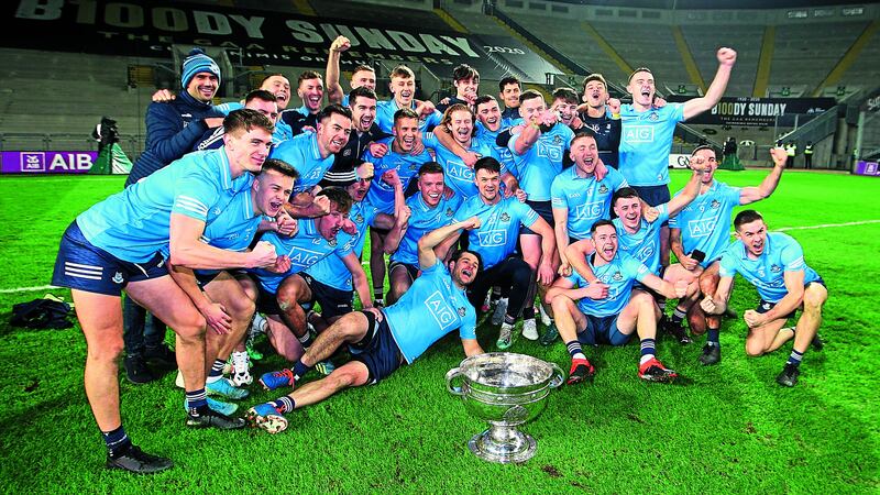 Dublin&rsquo;s footballers celebrate winning Sam Maguire last year under Dessie Farrell, the six in-a-row completed with no fewer than 28 backroom members, boasting a wealth of expertise, in the manager&rsquo;s cavalry.