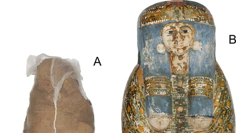 Studies of mummified bodies have occasionally reported a hard resinous shell protecting the body within its wrappings.