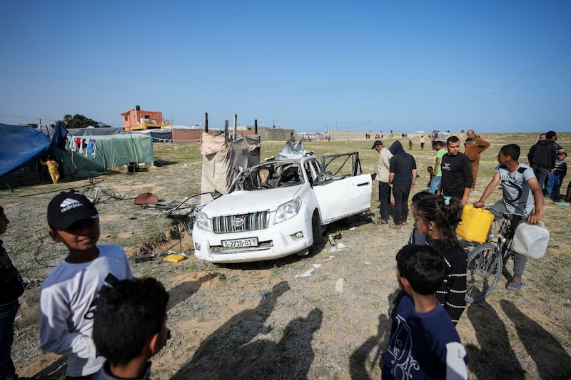 Seven people were killed (Abdel Kareem Hana/AP)