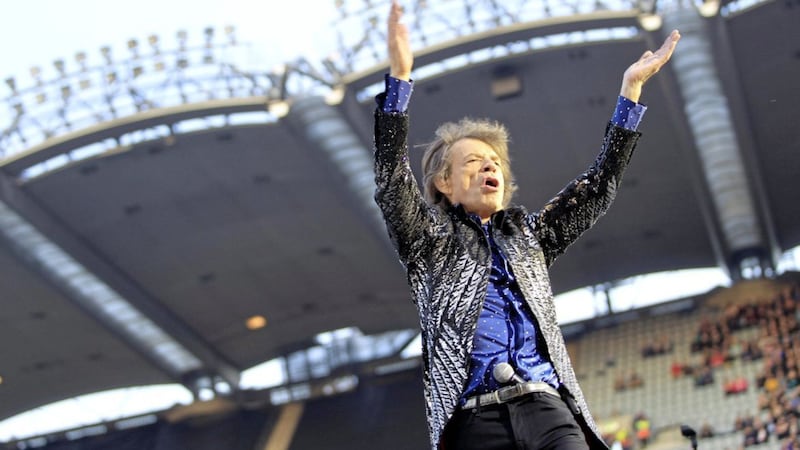 Rocker Mick Jagger from The Rolling Stones performing in Dublin&#39;s Croke Park last night. Picture by Mick O&#39;Neill 
