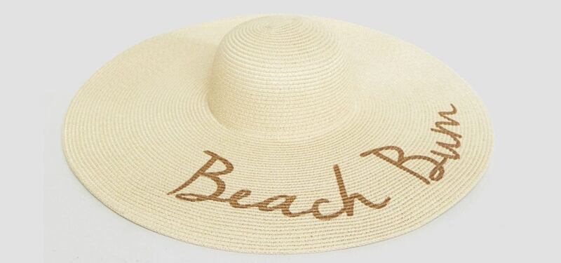 ASOS Straw Floppy Hat with Slogan and Size Adjuster, &pound;16, ASOS 
