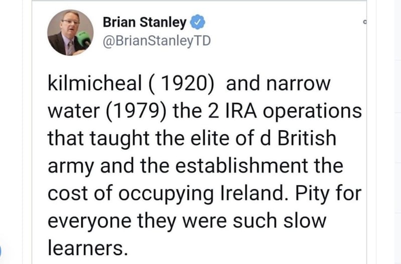 Brian Stanley&#39;s &#39;vile and reprehensible&#39; tweet was later deleted 