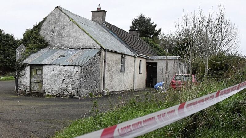 The scene of the sudden death of a man in Rasharkin, Co Antrim. Picture by Justin Kernoghan/ PhotopressBelfast 