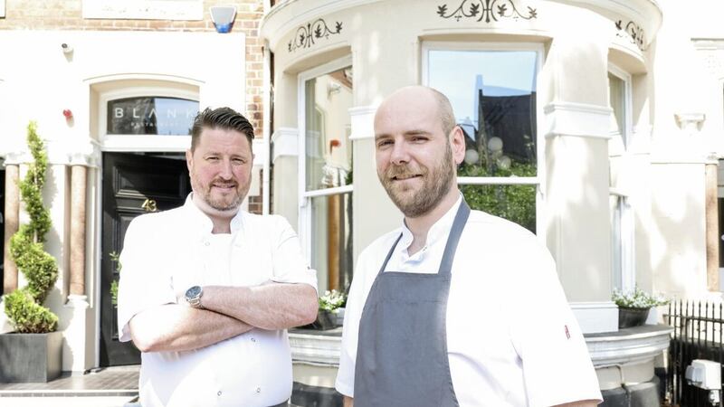 L-R: Jonny Taylor, owner at Blank Belfast with new head chef, Martin Carroll. 