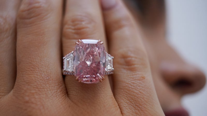 The Williamson Pink Star has the potential to set a new per carat price record for a fancy vivid pink diamond on October 5 in Hong Kong.