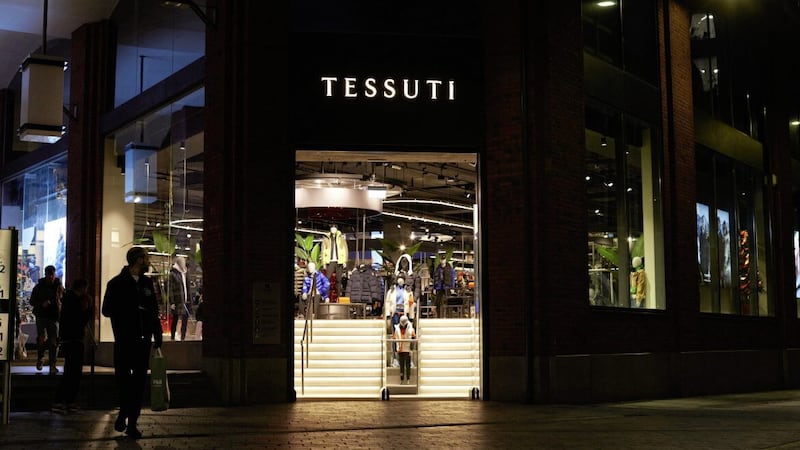 Tessuti&#39;s new flagship store at Belfast&#39;s Victoria Square shopping complex. 