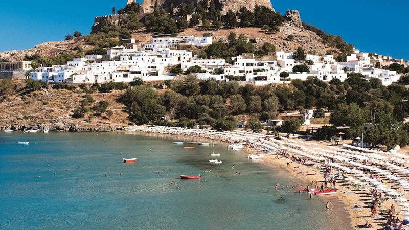 The picturesque Lindos Beach 