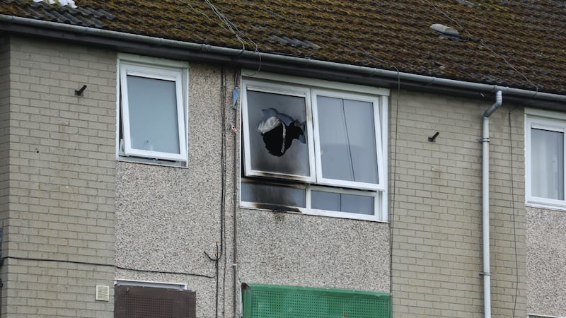 Damage caused to property’s in Ballyferris Walk in Bangor. Picture Mal McCann