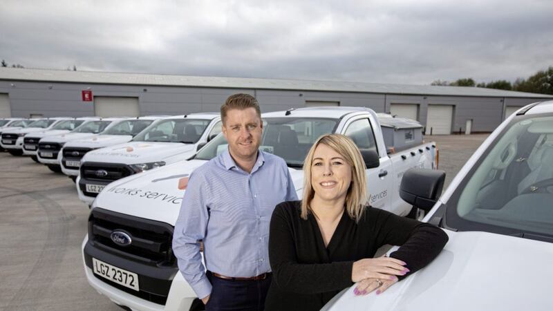 Works Services business development manager Philip Tasker and operations manager Nuala Scott pictured at the company&#39;s Belfast base 